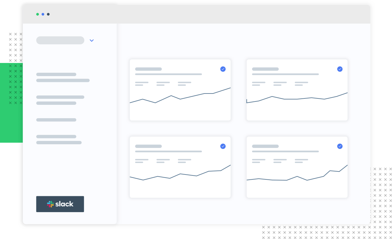 Mockup of a dashboard